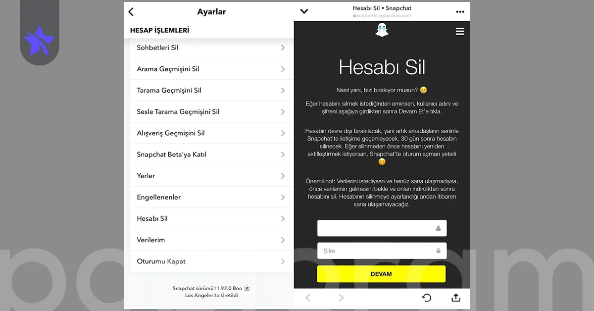 Snapchat Hesabı Kalıcı Olarak Nasıl Silinir